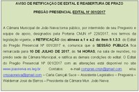 CÂMARA PUBLICA ERRATA AO EDITAL 001/2017
