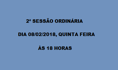 2ª Sessão Ordinária