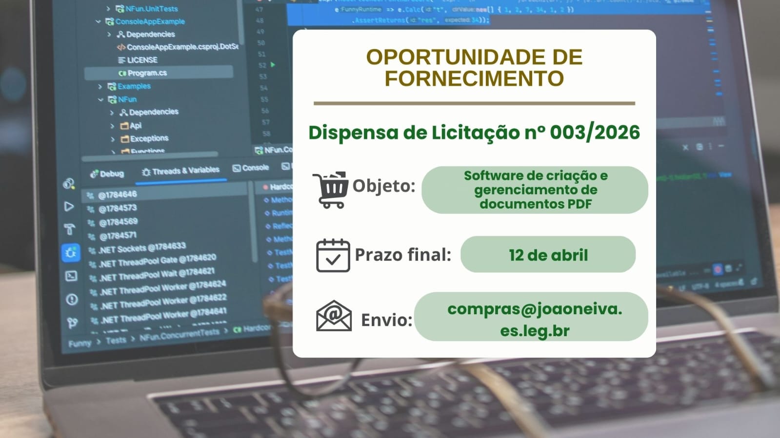 Confira os detalhes e envie sua proposta