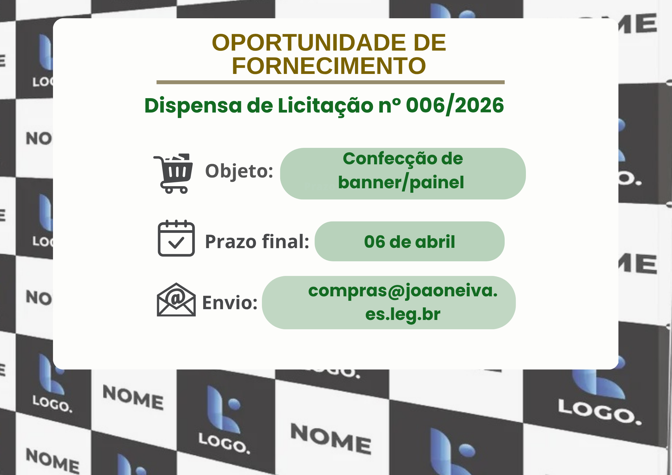 Envie sua proposta dentro do prazo