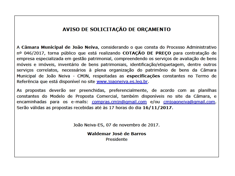 Solicitação de Orçamento 