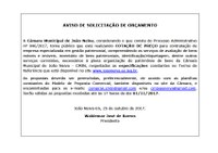 Solicitação de Orçamento 